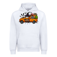 White happy halloween truck Urban Hoodie - CowhideDigitalArt
