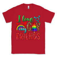 Red I Love My Gay Friends Classic Tee - BundleAndBundleShop