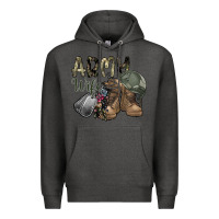 Charcoal Heather army wife Premium Hoodie - SublimationCraftShop