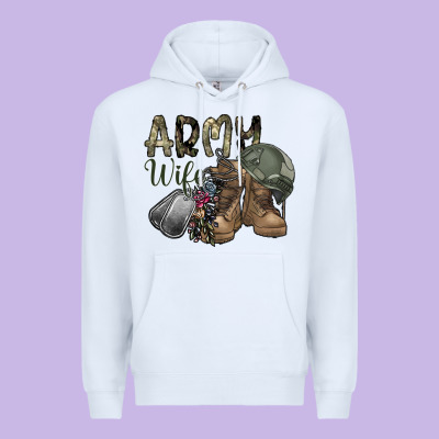Army Wife Premium Hoodie Designed By Sublimationcraftshop