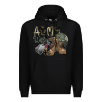 Black army wife Premium Hoodie - SublimationCraftShop