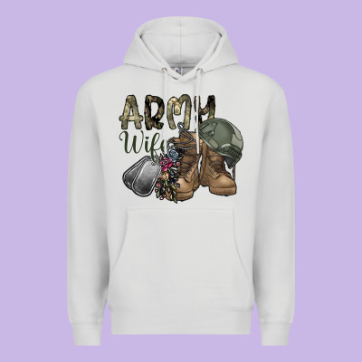 Army Wife Premium Hoodie Designed By Sublimationcraftshop