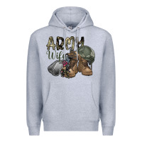 Heather Grey army wife Premium Hoodie - SublimationCraftShop