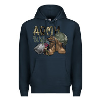 Navy army wife Premium Hoodie - SublimationCraftShop