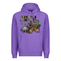 Purple army wife Premium Hoodie - SublimationCraftShop