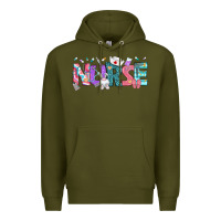 Army Green Easter Nurse Easter Day Premium Hoodie - Neo Western