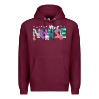Burgundy Easter Nurse Easter Day Premium Hoodie - Neo Western