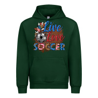 Forest Green live love soccer Urban Hoodie - HRA Design Shop