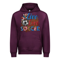 Mauve Wine live love soccer Urban Hoodie - HRA Design Shop