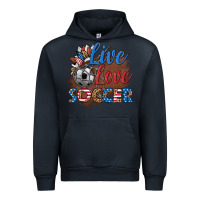 Navy live love soccer Urban Hoodie - HRA Design Shop