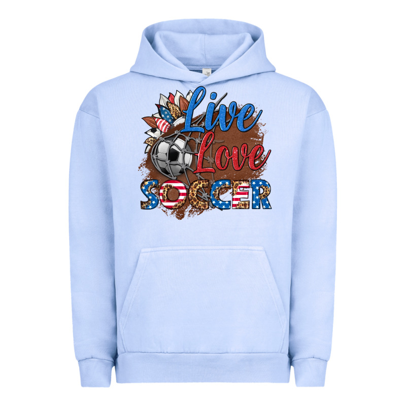 Live Love Soccer Urban Hoodie by HRA Design Shop | Teevron