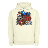 Pigment Pistachio live love soccer Urban Hoodie - HRA Design Shop