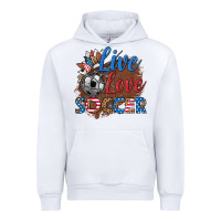 White live love soccer Urban Hoodie - HRA Design Shop