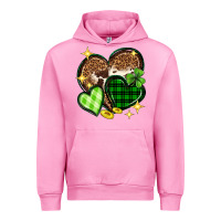 Fuchsia Pink St. Patrick's Day hearts Urban Hoodie - Neo Western