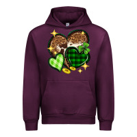 Mauve Wine St. Patrick's Day hearts Urban Hoodie - Neo Western