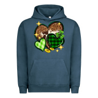 Pigment Midnight Navy St. Patrick's Day hearts Urban Hoodie - Neo Western
