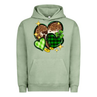 Pigment Oil Green St. Patrick's Day hearts Urban Hoodie - Neo Western