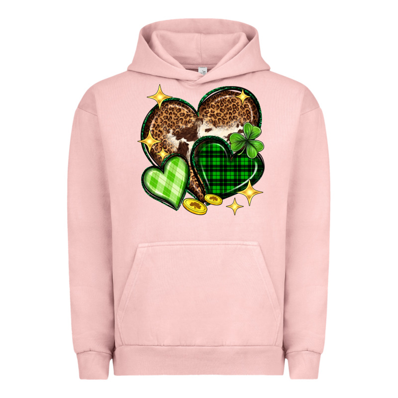 St. Patrick's Day Hearts Urban Hoodie by Neo Western | Teevron