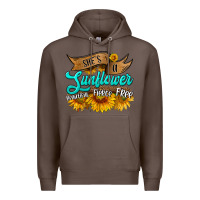 Coffee she's a sunflower beautiful fierce free Premium Hoodie - HRA Design Shop