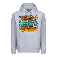 Heather Grey she's a sunflower beautiful fierce free Premium Hoodie - HRA Design Shop