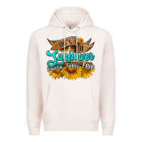 Pale Pink she's a sunflower beautiful fierce free Premium Hoodie - HRA Design Shop