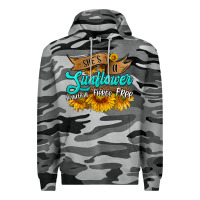 Slate Camo she's a sunflower beautiful fierce free Premium Hoodie - HRA Design Shop