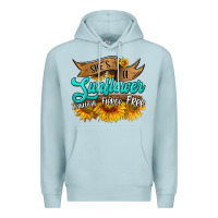 Blue Mist she's a sunflower beautiful fierce free Premium Hoodie - HRA Design Shop