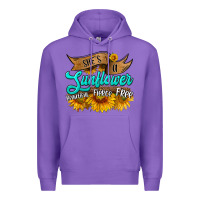 Purple she's a sunflower beautiful fierce free Premium Hoodie - HRA Design Shop