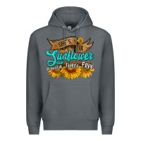 Rock she's a sunflower beautiful fierce free Premium Hoodie - HRA Design Shop