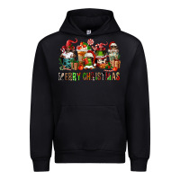 Black merry christmas coffee afro gnomies Urban Hoodie - FaDigitalArtStudio