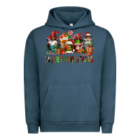 Pigment Midnight Navy merry christmas coffee afro gnomies Urban Hoodie - FaDigitalArtStudio