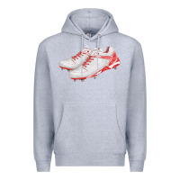 Heather Grey red cleats fa element Premium Hoodie - FaDigitalArtStudio