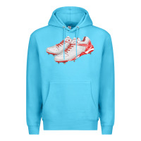 Ocean Blue red cleats fa element Premium Hoodie - FaDigitalArtStudio