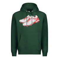 Sports Green red cleats fa element Premium Hoodie - FaDigitalArtStudio