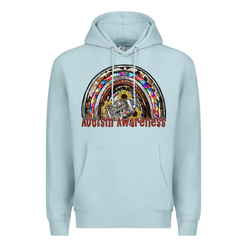 Autism Avareness Football Premium Hoodie by SublimationCraftShop | Teevron