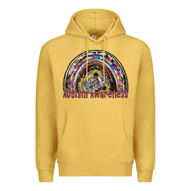 Autism Avareness Football Premium Hoodie by SublimationCraftShop | Teevron