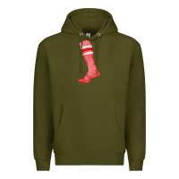 Army Green red sock fa element Premium Hoodie - FaDigitalArtStudio