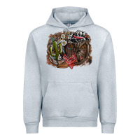 Heather Grey western Urban Hoodie - SublimationCraftShop
