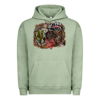 Pigment Oil Green western Urban Hoodie - SublimationCraftShop