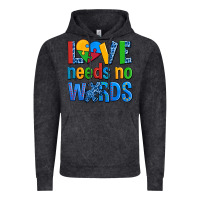 Vintage Black love needs no words autism Vintage Hoodie - AdoDesignShop