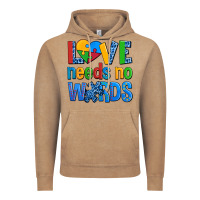 Vintage Coffee love needs no words autism Vintage Hoodie - AdoDesignShop