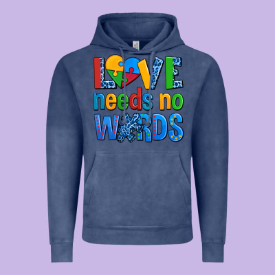 Love Needs No Words Autism Vintage Hoodie Designed By Adodesignshop