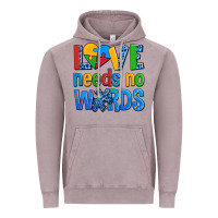 Vintage Zinc love needs no words autism Vintage Hoodie - AdoDesignShop