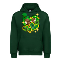 Forest Green St. Patrick's Day lucky heart Urban Hoodie - Neo Western