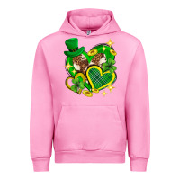 Fuchsia Pink St. Patrick's Day lucky heart Urban Hoodie - Neo Western
