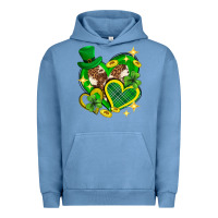 Pigment Pebble Blue St. Patrick's Day lucky heart Urban Hoodie - Neo Western