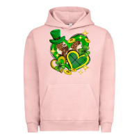 Pigment Salmon St. Patrick's Day lucky heart Urban Hoodie - Neo Western