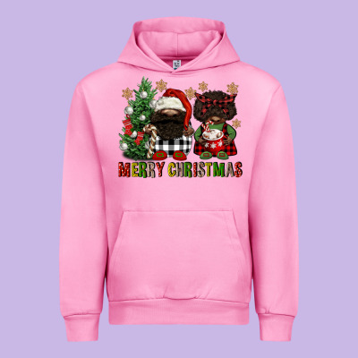 Merry Christmas Buffalo Afro Gnomies Urban Hoodie Designed By Fadigitalartstudio