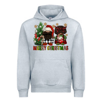 Heather Grey merry christmas buffalo afro gnomies Urban Hoodie - FaDigitalArtStudio