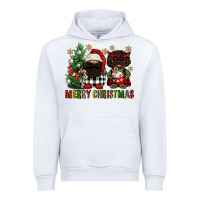 White merry christmas buffalo afro gnomies Urban Hoodie - FaDigitalArtStudio